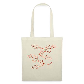 Fleurs Japonaises - Sac en tissu - rouge - Devant