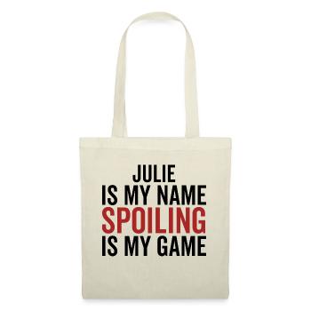 Julie est mon nom Spoiling est mon jeu - Sac en tissu - rouge - Devant