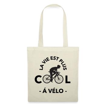 La vie est plus cool à vélo. - Sac en tissu - rouge - Devant