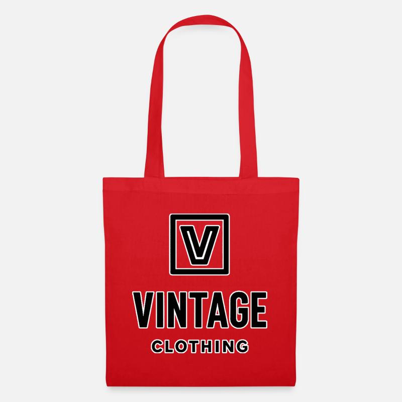Vintage-Kleidung - Stoffbeutel - Rot