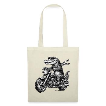 Crocodile rocker sur moto - Sac en tissu - rouge - Devant