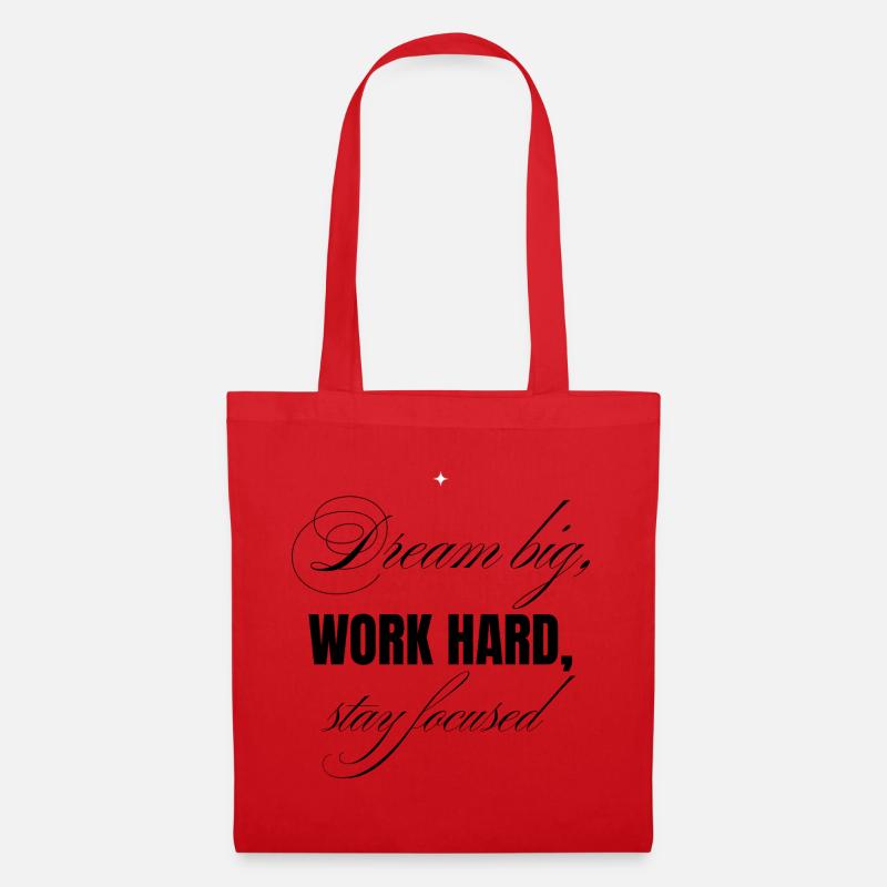 Work Hard - Stoffbeutel - Rot