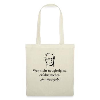 Goethe: Wer nicht neugierig ist, erfährt nichts. - Stoffbeutel - Rot - Vorne