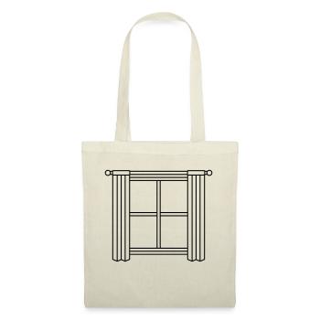 Conception de rideau en bois de fenêtre - Sac en tissu - rouge - Devant
