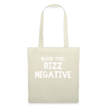 Blood Type: Rizz Negative - Humourous Slogan - Tote Bag - red - Front