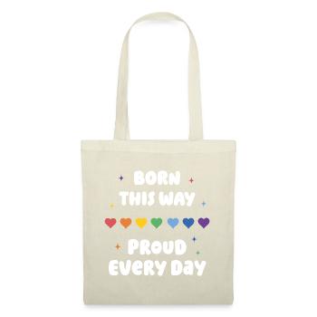 LGBTQ Pride Month - Born This Way. Proud Every Day - Tote Bag - red - Front