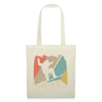Alpiner Retro-Snowboarder - Stoffbeutel - Rot - Vorne