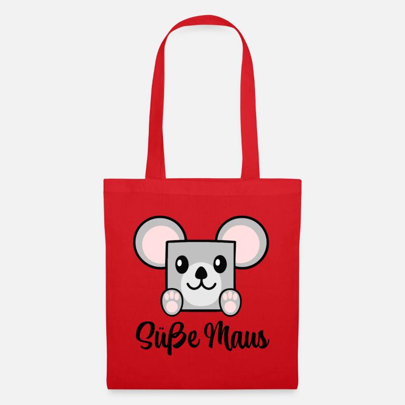 Süße Maus - Stoffbeutel - Rot