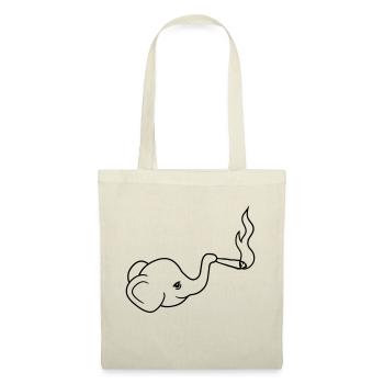 elephant head kiffen joint stoned weed ca - Tote Bag - red - Front