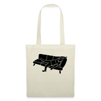 Homme de canapé fatigué - Sac en tissu - rouge - Devant