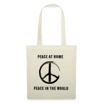 Peace at Home, Peace in the World - Tote Bag - red - Front