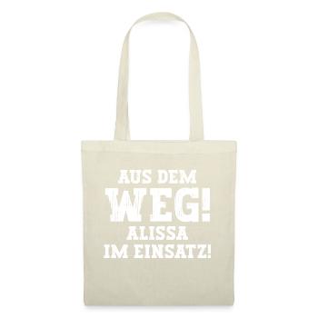 Alissa Lustiger Spruch Vorname Name Alissa - Stoffbeutel - Rot - Vorne