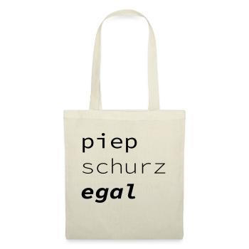 piep, schurz und egal - Stoffbeutel - Rot - Vorne