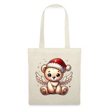 Ours en peluche ange doux compagnon de Noël - Sac en tissu - rouge - Devant