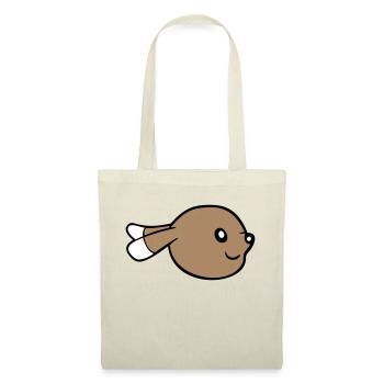 Bunny face peeking sideways profile side view - Tote Bag - red - Front