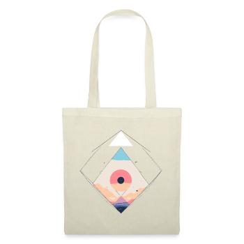 Abstract Geometric Sunset Scene - Tote Bag - red - Front