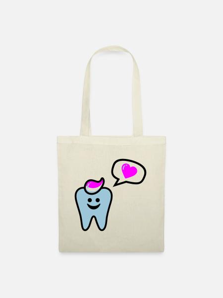 zahn punk zahnarzt dentist - Sac en tissu - rouge