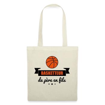 Basketteur de père en fils - Sac en tissu - rouge - Devant