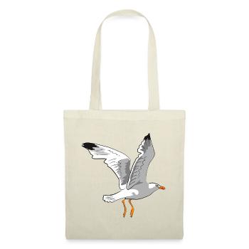 Stylish seagull in flight - Tote Bag - red - Front