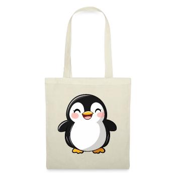 Mignon Adorable Pingouin - Conception de dessin animé charmant - Sac en tissu - rouge - Devant