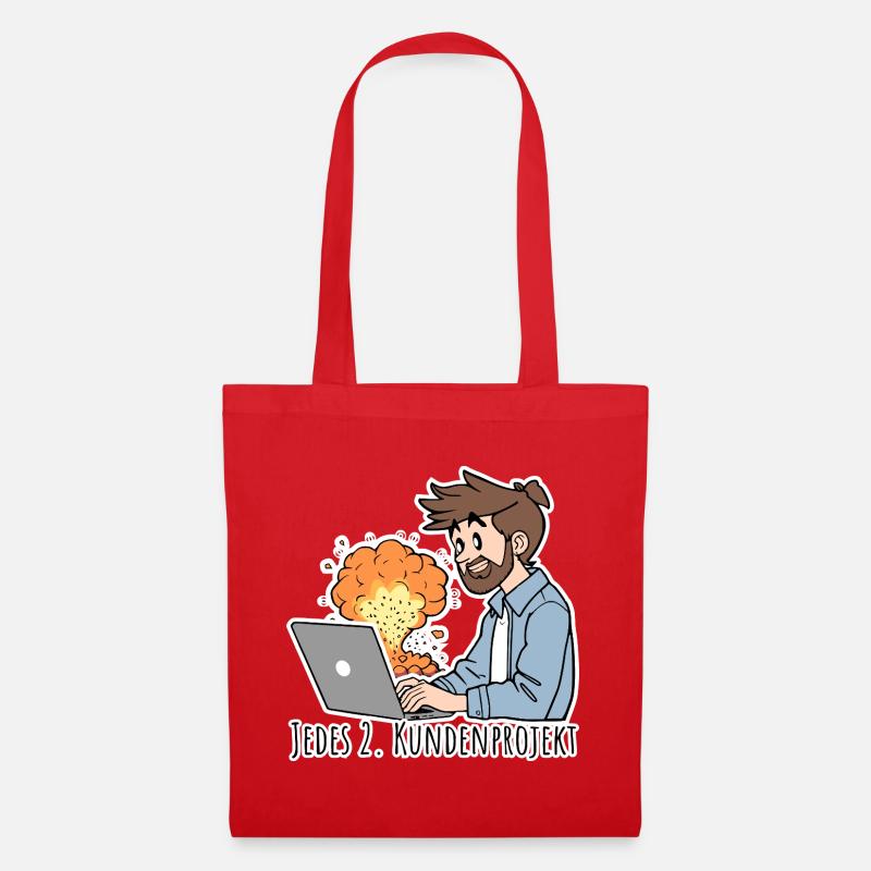 Every second customer project ends in CHAOS! - Tote Bag - red