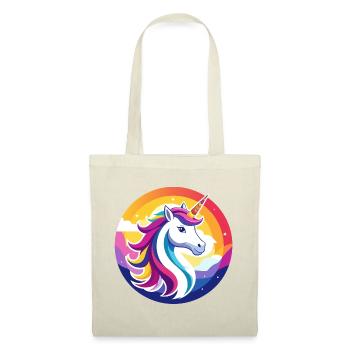 Rainbow Unicorn Colorful Unicorn Head Motif - Tote Bag - red - Front