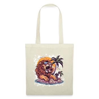 Bande dessinée Lion Summer - Sac en tissu - rouge - Devant