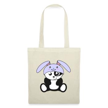 Panda in bunny costume, for childbirth, for children, baby - Tote Bag - red - Front