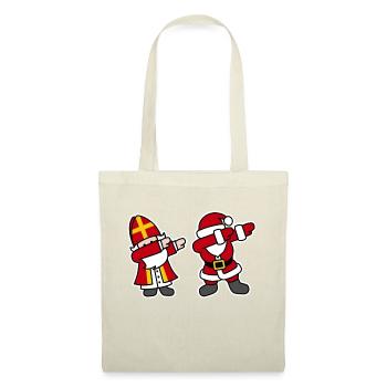 Sinterklaas en Kerstman dab dabbing - Sac en tissu - rouge - Devant