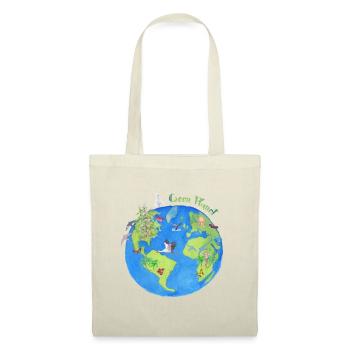 Planète verte - planète - Sac en tissu - rouge - Devant