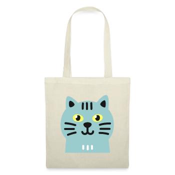 Chat mignon - Sac en tissu - rouge - Devant