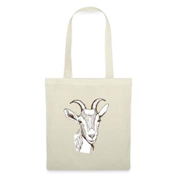 Chèvre - Sac en tissu - rouge - Devant