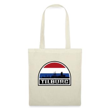 Tilburg Netherlands Skyline Silhouette Dutch Flag - Tote Bag - red - Front