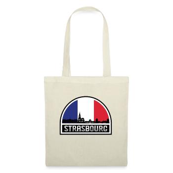 Strasburg France Skyline Silhouette French Flag - Tote Bag - red - Front