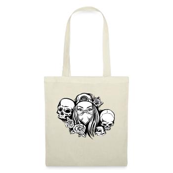 Metal Lady avec masque - Sac en tissu - rouge - Devant