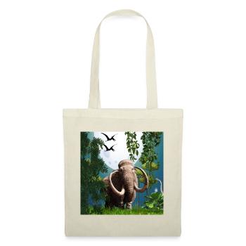 Moonlit Mammoth in Jungle Night - Tote Bag - red - Front