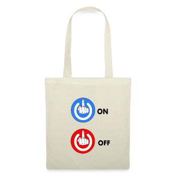 Doigt d'honneur ON et OFF - Sac en tissu - rouge - Devant