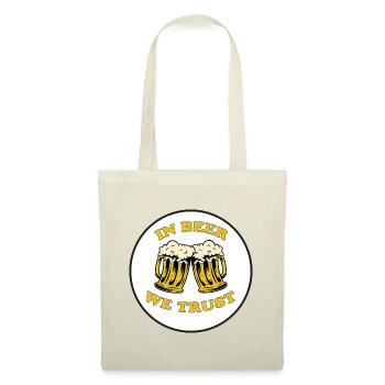 in beer we trust sticker Bier birra cerveza bière - Tote Bag - red - Front