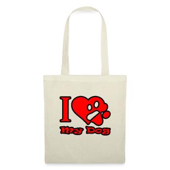 i love my dog - Sac en tissu - rouge - Devant