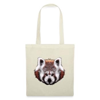 roter panda, süße tiergesichter - Stoffbeutel - Rot - Vorne