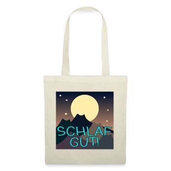 SCHLAFEN - KATZEN VOLLMOND BERGE - SCHLAF GUT - Stoffbeutel - Rot - Vorne