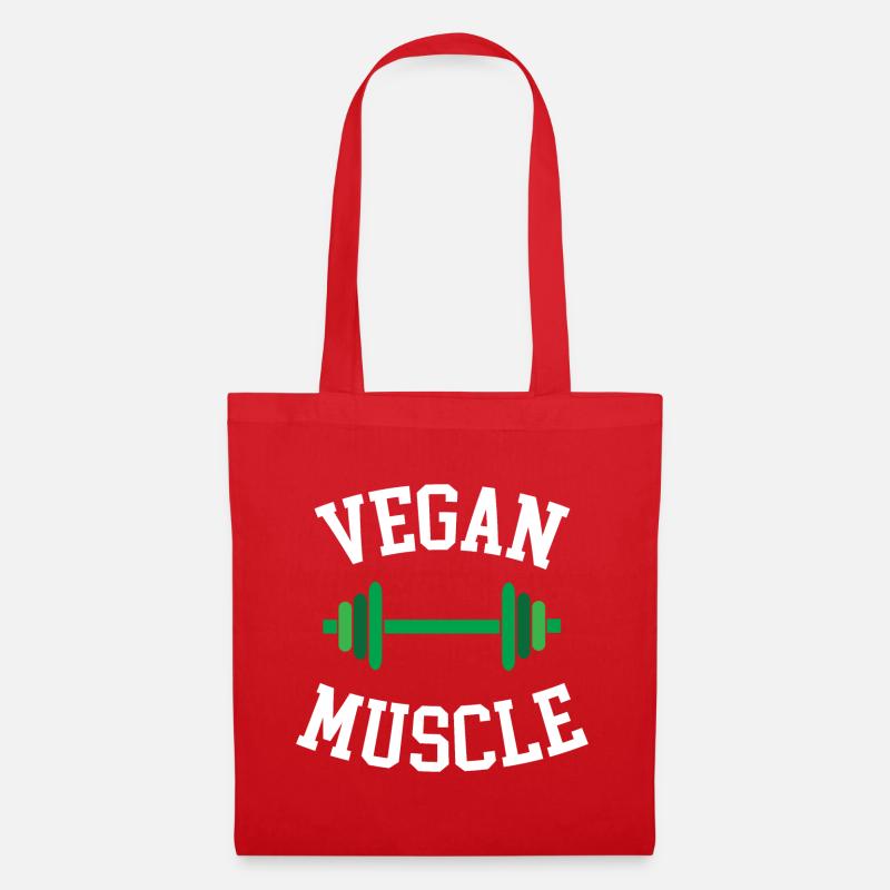 Vegane Muskeln - Stoffbeutel - Rot