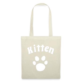 Kitten, Tier tatzen, Stubentiger - Stoffbeutel - Rot - Vorne