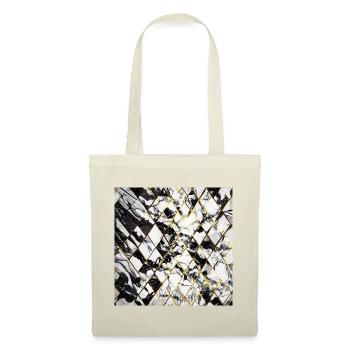 Marble Black White Gold Geometric Mosaic - Tote Bag - red - Front