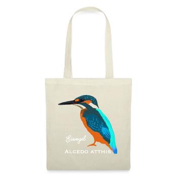 Kingfisher, scientific / German name - Tote Bag - red - Front