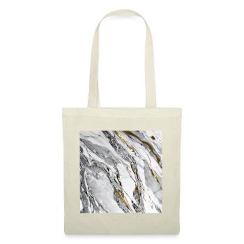 Marble Natural Stone White Gold Texture - Tote Bag - red - Front