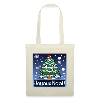 Sapin de Noël Football Festif - Sac en tissu - rouge - Devant