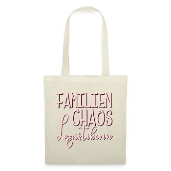 Familien Chaos Logistikerin - MAMA - OMA - Stoffbeutel - Rot - Vorne