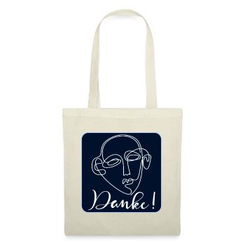 DANKESCHÖN GESCHENKE - LINE ART BILDER - DANKE - Stoffbeutel - Rot - Vorne