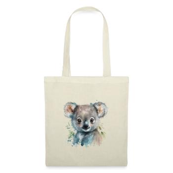 Koala Aquarell Laub - Stoffbeutel - Rot - Vorne